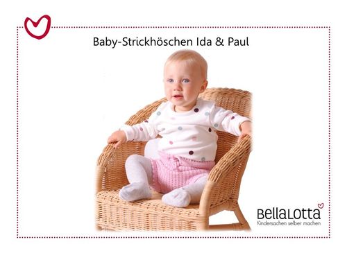 Strickset Merino - Baby-Strickhöschen Ida & Paul in 50/56 und 62/68