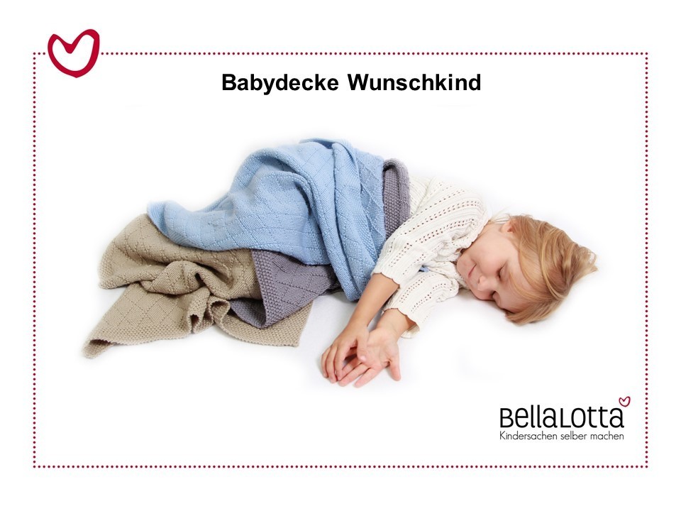 Strickset Merino - Babydecke Wunschkind in 40x50 cm