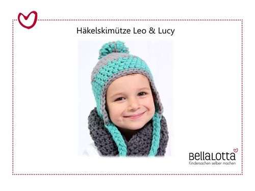 Häkelset Skimütze Leo & Lucy - 3 Größen von 3-12 Jahren in vielen tollen Farben