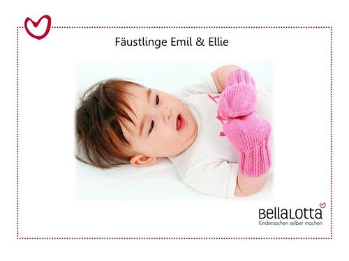 Strickanleitung Fäustlinge Emil und Ellie, 0-9 Monate, für Anfänger