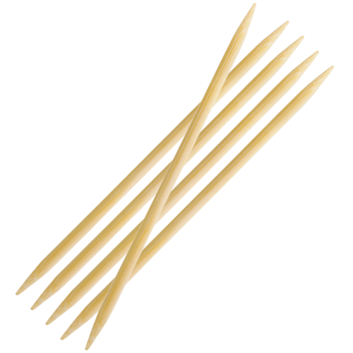 Bambus Nadelspiel 3mm/20cm, Naturholz Stricknadeln im 5er Set