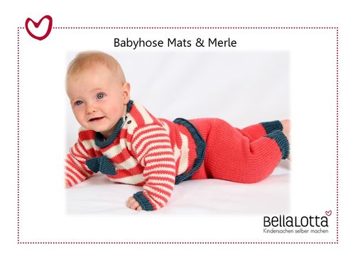 Strickset Merino - Babyhose Mats & Merle in den Größen 62 bis 80
