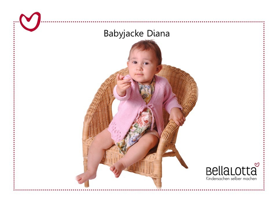 Strickanleitung Babyjacke Diana in den Größen 50 bis 80
