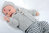 Strickset Ecoton - Newborn Set Hummelchen - Strickjacke-Mütze-Schühchen in Größe 50/56