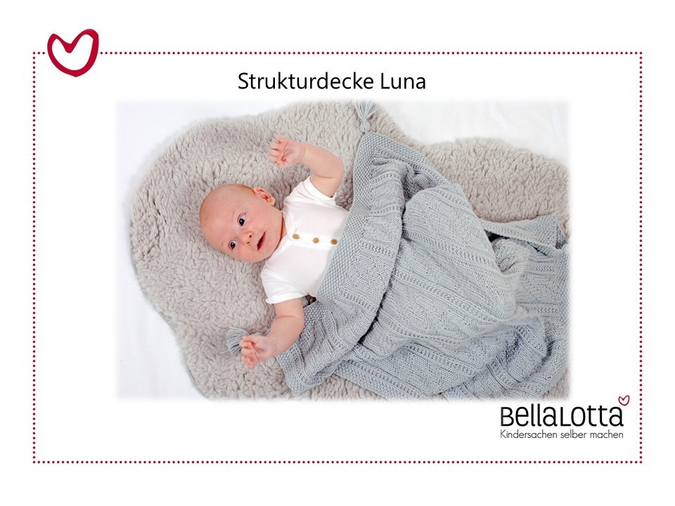 Strickanleitung Babydecke Luna - 55 x 68 cm