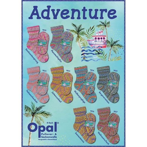 Adventure - 4-fach Opal Pullover- und Sockenwolle