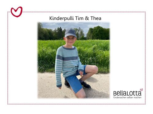 Strickset Pima Cotton Kinderpullover Tim & Thea in 3 Größen von 3-8 Jahren
